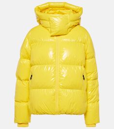 January ski jacket in yellow - Perfect Moment | Mytheresa Sporty Hooded Duck Down Puffer Jacket, Hooded Nylon Puffer Jacket For Winter Sports, Hooded Duck Down Insulated Puffer Jacket, Down Puffer Jacket With Double-lined Hood For Winter Sports, Detachable Hood Down Jacket For Winter Sports, Down Hooded Jacket With Detachable Hood For Winter Sports, Winter Sports Puffer Jacket With Detachable Hood, Winter Sports Down Puffer Jacket With Detachable Hood, Hooded Insulated Nylon Puffer Jacket