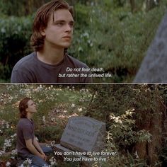 the walking dead quote from the walking dead with an image of a man sitting next to a grave