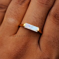 Natural Moonstone Ring, Engagement Ring, 925 Sterling Silver, Stackable Ring, Rectangular Stone Ring, Moonstone Bar Ring, Minimalist Ring SHOP LINK:- https://www.etsy.com/shop/MaaShabashibaJewell?ref=seller-platform-mcnav 》D E T A I L S《 Gemstone: Natural Moonstone                     Gem Color: Blue                      Gem Shape: Rectangular                         Gem Category: Cut                    Metal: 925 Sterling Silver Purity: 925 Parts Per 1000 Setting Type: Channel Set Silver Polish Ring Moonstone, Fluid Retention, Silver Polish, Bar Ring, Stone Texture, Ring Minimalist, Minimalist Ring, Blue Gems, Stackable Ring