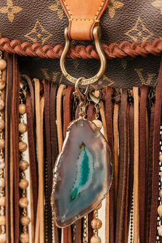 Since this charm is made from a natural stone, color patterns may vary. Boho Glam, Handmade Tote, Boho Bags, Vintage Louis Vuitton, Vuitton Bag, Hand Bags, Vintage Boho, Vuitton Handbags, Bag Straps