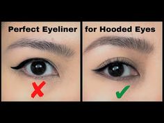 How to: PERFECT WINGED EYELINER for Hooded Eyes (Beginner Friendly) - YouTube Batwing Liner Hooded Eyes, Short Eyeliner Wing, Eyeliner For Full Hooded Eyes, Eyeliner Round Hooded Eyes, Eyeliner For Droopy Hooded Eyes, Round Hooded Eyes Eyeliner, Eyeliner Round Face, Hooded Monolid Eyeliner, Eyeliner Partially Hooded Eyes