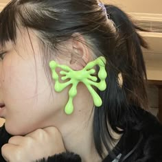 Batsy Claro, Space Fashion, Butterfly Earrings, Behind Ear Tattoo