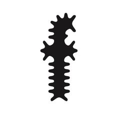 a black and white silhouette of a sea horse or trilophama isolated on a white background