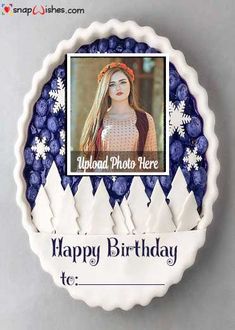 a birthday cake with a photo on it