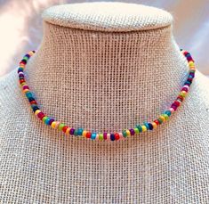 beautiful design for summer - perfect for the beach - comes in a bracelet, anklet and choker - customizable lengths with elastic cord bracelets - 6.5 inches - 7 inches - 8 inches anklets - 9 inches - 10 inches - 11 inches chokers - 14 inches - 15 inches - 16 inches Rainbow Adjustable Choker For Festivals, Rainbow Adjustable Choker For Festival, Adjustable Multicolor Beaded Necklaces For Summer, Adjustable Multicolor Choker, Adjustable Multicolor Beaded Choker, Multicolor Choker For Beach In Summer, Multicolor Summer Beach Choker, Colorful Adjustable Necklaces For Vacation, Colorful Adjustable Vacation Necklaces