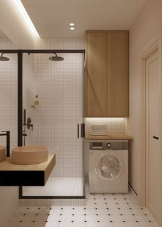 Small Bathroom Ideas With Washing Machine, Small Bathroom With Washing Machine And Dryer, Small Bathroom Ideas With Wash Machine, Bathroom Ideas Washing Machine, Small Bathroom With Washing Machine, Bathroom Ideas With Washing Machine, Narrow Bathroom Layout, Small Bathroom Styles