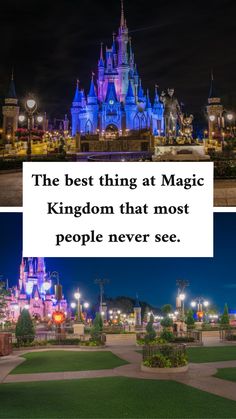 the best thing at magic kingdom that most people never see is its castle and it's lights