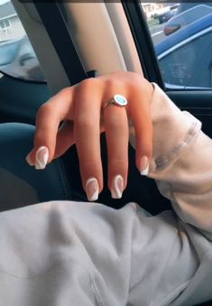 Teen Nails, White Acrylic Nails, Summery Nails, Simple Acrylic Nails, Work Nails, Short Square Acrylic Nails, Cute Gel Nails