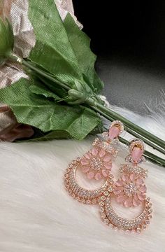 High End American Diamond (AD) style Medium Dangling Earring| Perfect for Wedding,Party wear | Indian, Pakistani,bridal jewelry. Mothers day gift. Medium Style AD Dangling Earrings. Material- American Diamond High End Quality 100% Satisfaction Guarantee: Long Lasting Plating, High-Quality Stones. Perfect for any occassion-Western, Indian and Casual day looks.    Colors Available- -Gold Mint -Gold Pink -Silver Pink -Silver Ruby - Silver Blue - Silver Black -Silver Mint Care: It is advisable that Luxury American Diamond Danglers For Receptions, Elegant Chandbali Danglers For Wedding, Pink Dangle Danglers For Wedding, Pink Hand Set Earrings For Celebration, Pink Hand-set Bridal Earrings For Wedding, Pink Hand Set Bridal Earrings For Wedding, Elegant Chandbali Chandelier Earrings For Wedding, Pink Danglers For Wedding, Silver Danglers For Wedding