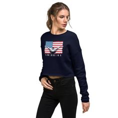 USA swimming crop top sweatshirt. Did you know that fashion and comfort can be combined? This fleece crop sweatshirt proves that point. The cozy fabric feels extra soft to the touch, and the trendy cut with a ribbed neckline and raw hem keeps it casual. * This product is made especially for you as soon as you place an order, which is why it takes us a bit longer to deliver it to you. Making products on demand instead of in bulk helps reduce overproduction, so thank you for making thoughtful purc Trendy Cropped Sweatshirt With Ribbed Cuffs, Stretch Cropped Sweatshirt For Spring, Cropped Stretch Sweatshirt For Spring, Cropped Cotton Stretch Sweater, Trendy Long Sleeve Cropped Cotton T-shirt, Casual Cropped Stretch Sweatshirt, Casual Stretch Cropped Sweatshirt, Trendy Cropped Cotton Sweater, Casual Cotton Cropped Sweater