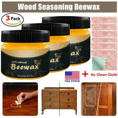 3 pack wood seasoning bewax wax for furniture