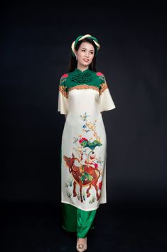 Ao Dai is the traditional costume of Vietnamese women, sewn with silk fabric that is soft, comfortable, airy and elastic, helping to express the gentle beauty and soft curves of the body. The Ao Dai are measured and sewn careful by hand , with really high quality silk and has been designed to be more modern and youthful. Our high-quality, detailed outfits help you stand out in events, interesting in photos of family, friends ... Material: high quality silk Available size: S, M, L, XL, XXL, XXXL Elegant Long Ao Dai For Ceremonial Use, Elegant Long Ao Dai For Ceremonial, Elegant Long Ao Dai For Ceremonial Occasions, White Ao Dai For Festive Occasions, Traditional Full Length Ao Dai For Festive Occasions, Fitted Ao Dai For Traditional Ceremonies, Embroidered Traditional Ao Dai For Ceremonies, Elegant Long Ao Dai For Traditional Ceremonies, Traditional Ceremonial Ao Dai For Festive Occasions