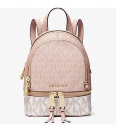 Michael Kors Mini Backpack, Cute Mini Backpacks, Block Logo, Louis Vuitton Backpack, Mini Convertible, Michael Kors Backpack, Mini Backpacks, Blue Backpack, Pink Backpack