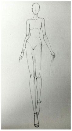 a drawing of a woman's body with lines in the background and an arrow pointing to her right