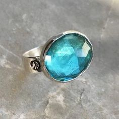 Moonbeams Ring | Etsy Blue Topaz Natural Stone Ring, Blue Topaz Ring With Natural Stones, Elegant Apatite Rings As A Gift, Elegant Apatite Rings For Gifts, Modern Topaz Ring With Gemstone Accents, Natural Topaz Ring Gift, Spiritual Round Blue Topaz Jewelry, Silver Apatite Jewelry For Anniversary, Turquoise Topaz Ring With Gemstone Accents As Gift