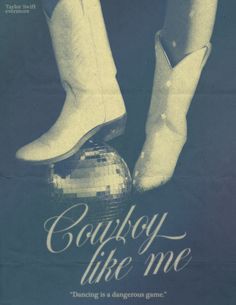 cowboy disco; taylor swift poster; cowboy like me poster; graphic design; cowgirl boots Evermore Taylor Swift, Cowboy Like Me, Iphone Lock Screen, Taylor Lyrics, Dorm Posters, Taylor Swift Posters, Lyric Poster, Poster Room, Ios 16