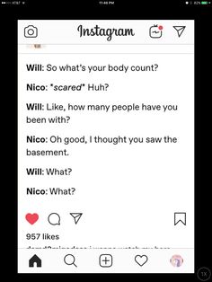 the instagram app on an iphone shows someone's texting and what they are saying