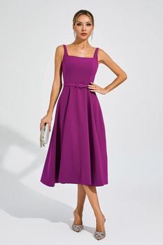 Phyllis Purple Slip Midi Dress Elegant Sleeveless Midi Dress With Ruched Bodice, A-line Sleeveless Dress For Wedding Guest, Elegant Pleated Waist Midi Dress For Garden Party, Sleeveless Midi Dress With Pleated Bodice For Cocktail, Elegant Midi Dress With Pleated Waist For Garden Party, Elegant Sleeveless Midi Dress For Garden Party, Elegant Sleeveless Garden Party Dresses, Sleeveless Solid Midi Dress With Ruched Bodice, Solid Sleeveless Midi Dress With Ruched Bodice