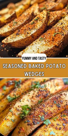 grilled baked potato wedges with seasoning and tastyy seasoned baked potatoes