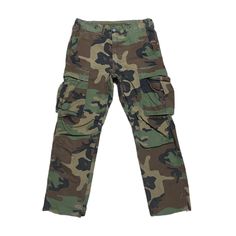 Description: Rrl Ralph Lauren Ripstop Cotton Camo Cargo Pants *Please Note Hem Of Pants Have Been Cut, Reference Provided Inseam Measurement Size 30x32 Measurements: [Please Note All Measurements Are Approximate] Waist: 16” Rise: 10 1/2” Inseam: 29” Materials: 100% Cotton Condition: Good Used Condition One Pen Mark Stained Area On Bottom (Not Super Noticeable With Camo Print) Smoke Free Home E1-1a Colored Camo Cargo Pants Men, Full Length Camouflage Military Bottoms, Camouflage Military Cargo Pants, Military Cargo Pants With Pockets For Hunting, Camo Cargo Pants, Military Camouflage Hunting Pants, Ralph Lauren Men, Camo Print, Cargo Pants