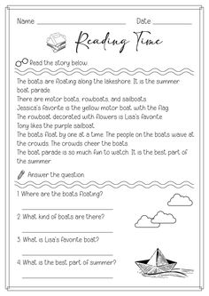 reading ten worksheet for students to practice reading the book, which is written in black and white