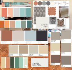 the color scheme for this tile flooring project