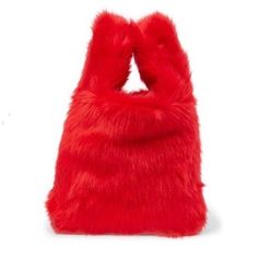 French Connection Elle Red Faux Fur Wrist Shopper Bag, Nwt. Called- "Iced Gem". Make A Statement With This Standout Fuzzy Faux Fur Handbag. - Dual Top Handles - Open Top - Exterior Features Allover Faux Fur Construction - Approx. 12" H X 12.5" W X 4" D - Approx. 6" Strap Drop Materials Faux Fur (70% Acrylic, 30% Polyester) And Pu Exterior, Polyester And Cotton Lining Trendy Red Bags For Winter, Red Winter Shoulder Bag, Faux Fur Shopping Bags, Red Rectangular Bags For Winter, Red Bags For Fall Errands, Fur Handbag, Faux Fur Handbag, Fur Handbags, French Connection