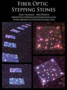 the steps are made out of fabric with glowing stars on them, and there is no image to describe