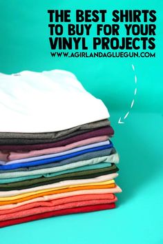 Where to buy the best shirts for Vinyl - A girl and a glue gun Craft Blanks, Blank Hoodies, Bad Shirts, Vinyl Blanks, Crafts Cricut, Meme Shirts, Expressions Vinyl, Deco Foil, Tshirt Business