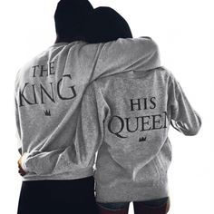 The King and His Queen Couple Sweatshirt  Price: 14.99 & FREE Worldwide Shipping  #couplegear Couple Sweatshirts