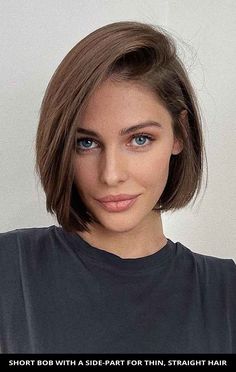 A deep side part bob will give you a fresh, modern and younger look. Come see which looks I think are trending this year for your next bob haircut inspiration! Side Part Bob, Straight Hair Cuts, Haircuts Straight Hair, Side Part