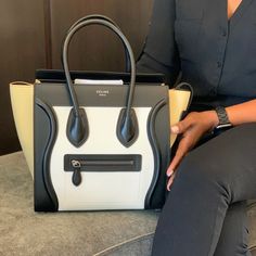 Celine Tricolor Micro Luggage Handbag In Smooth Calfskin Leather. Leather Interior Lining Silver Hardware Comes With Original Tag (Still Attached) Had To Relist Because I Was Almost Scammed! This Platform Scares Me Sometimes Bought For $3900/Asking $3000 And Accepting Reasonable Offers Ig: @Theladyandthedeal Luxury Lady Bird #Celine #Celinebag #Celinetote #Celinemocro #Totes #Designerbag Celine Micro Luggage, Celine Micro, Celine Mini Luggage, Celine Tote Bag, Celine Belt Bag, Celine Tote, Trapeze Bag, Luxury Lady, Curated Closet