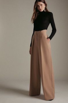 Summer Interview Outfit, Wide Leg Trousers Outfit, Business Casual Women, Wide Leg Pants Outfit, High Waisted Wide Leg Pants, Business Casual Outfits For Women, Womens Business Casual, High Waist Pants