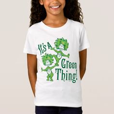 Dr. Seuss | It's a Green Thing! T-Shirt #dr #seuss #st #patrick's #day #TShirt Irish Twins, Dr Seuss Crafts, Seuss Crafts, Avocado T Shirt, Holiday Clothing, Owl T Shirt, Sister Tshirts, Pink Owl, Elf Christmas