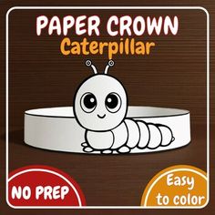 the paper crown caterpillar is on display