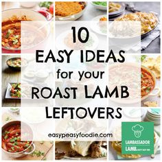 the words 10 easy ideas for your roast lamb leftovers