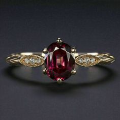 You can customize the following things given below We advise removing this ring when being exposed to any type of substance or chemical. Color Stones (Red / Green / Yellow / Blue / Black). Ring Resizing. Rubin Ring, Boosting Confidence, Diamond Ring Vintage, Garnet And Diamond Ring, Garnet Engagement Ring, Cute Engagement Rings, 3rd Anniversary, Pomegranate Seeds, Garnet Ring