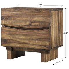 an image of a wooden dresser with measurements