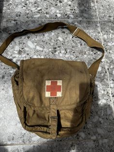 Vintage Military Field Medic First Aid Canvas Medical Rucksack Haversack Shoulder Bag 1940 Army Soldier Doctor Red Cross Collectible  Memorable  Amazing  Unique  Very Old Vintage Large Capacity Backpack, Vintage Canvas Shoulder Bag Backpack, Vintage Outdoor Satchel With Pockets, Vintage Outdoor Shoulder Bag With Pockets, Vintage Shoulder Bag With Pockets For Outdoor, Vintage Red Backpack Bag, Vintage Bags For Outdoor Activities With Large Capacity, Vintage Bags With Large Capacity For Outdoor Activities, Vintage Large Capacity Bags For Outdoor Activities