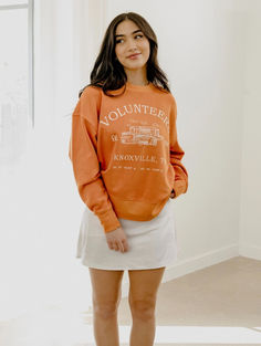 "Get game day ready with our Tennessee Vols stadium coordinates orange oversized crew! 🍊🏟️ Perfect for cheering on your favorite team in style. #VolsFootball #GameDayFashion #TennesseeVols #StadiumCoordinates #OrangeCrew" Oversized Tops For School Spirit In Fall, Oversized Tops For Fall With School Spirit, Oversized College Style Tops For Fall, Oversized Tops For Fall College Style, Relaxed Fit Tops For College In Fall, Relaxed Fit Tops For College Style In Fall, Relaxed Fit Tops For Fall In College Style, Oversized Cotton School Spirit Sweatshirt, Oversized Cotton Sweatshirt For School Spirit