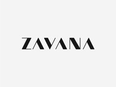 the word zanna is written in black and white