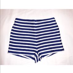 Size: Medium High Waisted Shorts Blue & White Stripped Never Worn! Striped Stretch High-waisted Shorts, Stretch Striped Shorts, Trendy Striped Shorts With Built-in Shorts, Striped High Waisted Summer Shorts, Striped Stretch Bottoms For Summer, Striped High Waist Shorts For Summer, High Waisted Striped Shorts For Summer, High Waist Striped Shorts For Summer, Striped High Waist Bottoms For Summer