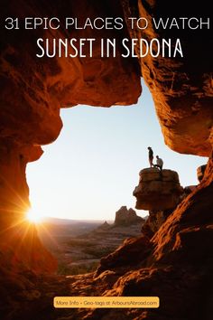 the cover of 3 epic places to watch sunset in sedona