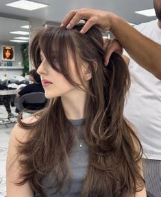 Wispy Curtain Fringe, Fringe Styles, Long Fringe Hairstyles, Styles For Long Hair, Curtain Fringe, Fall Hair Cuts, Bangs With Medium Hair