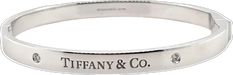 Tiffany And Co Diamond, Tiffany And Co, Diamond Bangle, Hinged Bangle, Tiffany & Co., Round Brilliant, Bangles, White Gold, Collage