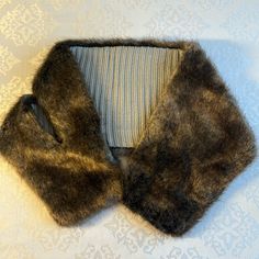 Stella And Dot New Faux Fur Wrap/Scarf/Stole. 40” Long, 10 In At Widest Point In Center. Brown Faux Fur/ Grayish Tan Knit. Slit To Wear As Scarf, Or Hook And Eye Closure To Wear As A Wrap. Faux Fur Stole, Faux Fur Wrap, Fur Wrap, Fur Stole, Stole Scarf, Wrap Scarf, Stella And Dot, Scarf Wrap, Scarf Accessory