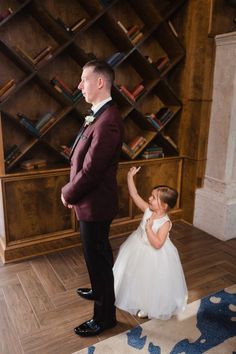 Picture Perfect: 18 Unique Wedding Photo Ideas You Will Love Groom Wedding Pictures Photo Ideas, 2 Flower Girls Ideas, Wedding Pics With Kids, Groom And Daughter Pictures, Wedding Picture Ideas With Kids, Wedding Photos With Children, Wedding Pictures With Kids, Cute Wedding Photo Ideas, First Look With Groom