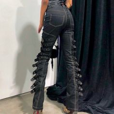 Sold Out / Rare Iamgia Sceptrum Pants 2.0 Nwt Size Small New With Tags Black Denim Pant High Waisted Zip Pockets #Festival #Streetstyle #Baddie #Iamgia I Am Gia Pants, Zebra Pant, Black Denim Pants, Flower Pants, Leopard Pants, Denim Cargo Pants, Printed Sweatpants, Yellow Pants, I Am Gia