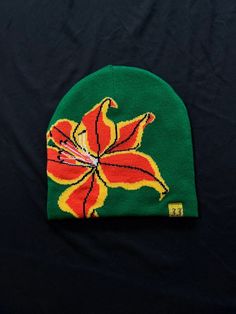 Hype Juliet Johnstone Tiger Lily Green Reversible No Cuff Beanie | Grailed Tiger Clothes, Juliet Johnstone, Graphic Beanie, Beanie Design, Cool Beanies, Green Beanie, Tiger Design, Mens Outfit Inspiration, New Rock