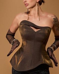 #dress #fashion #dresstoimpress #aesthetic #coquette #1 #elegant #luxury Luxury Blouse Designs, Corset Blouse Designs, Corset Designs Ideas, Corset Top Back, Corset Outfit Ideas, Corset Ideas, Brown Corset Top, Corsets Fashion, Corset Top Dress